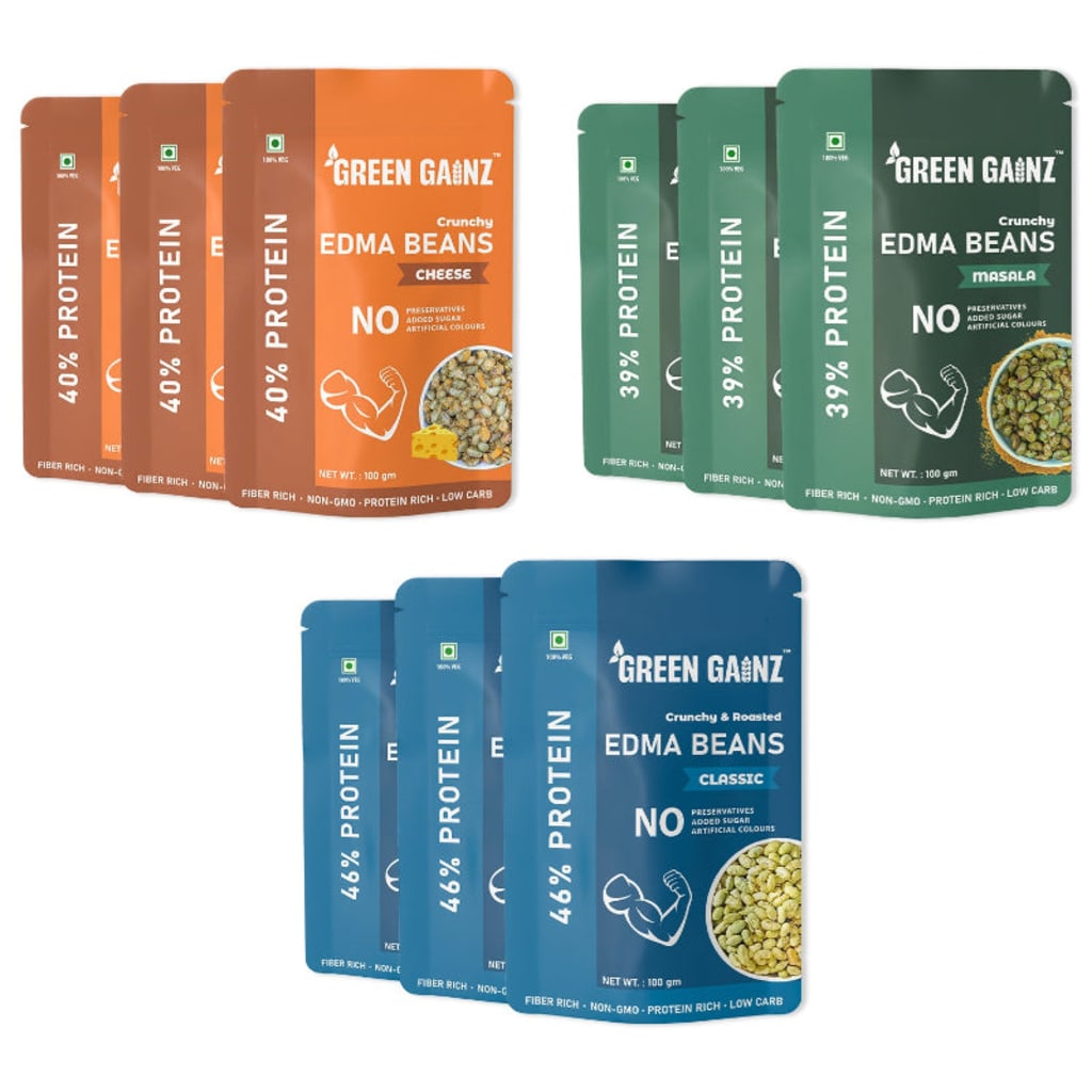 Assorted Flavours, Pack of 3 - Protein-Rich Edamame Beans