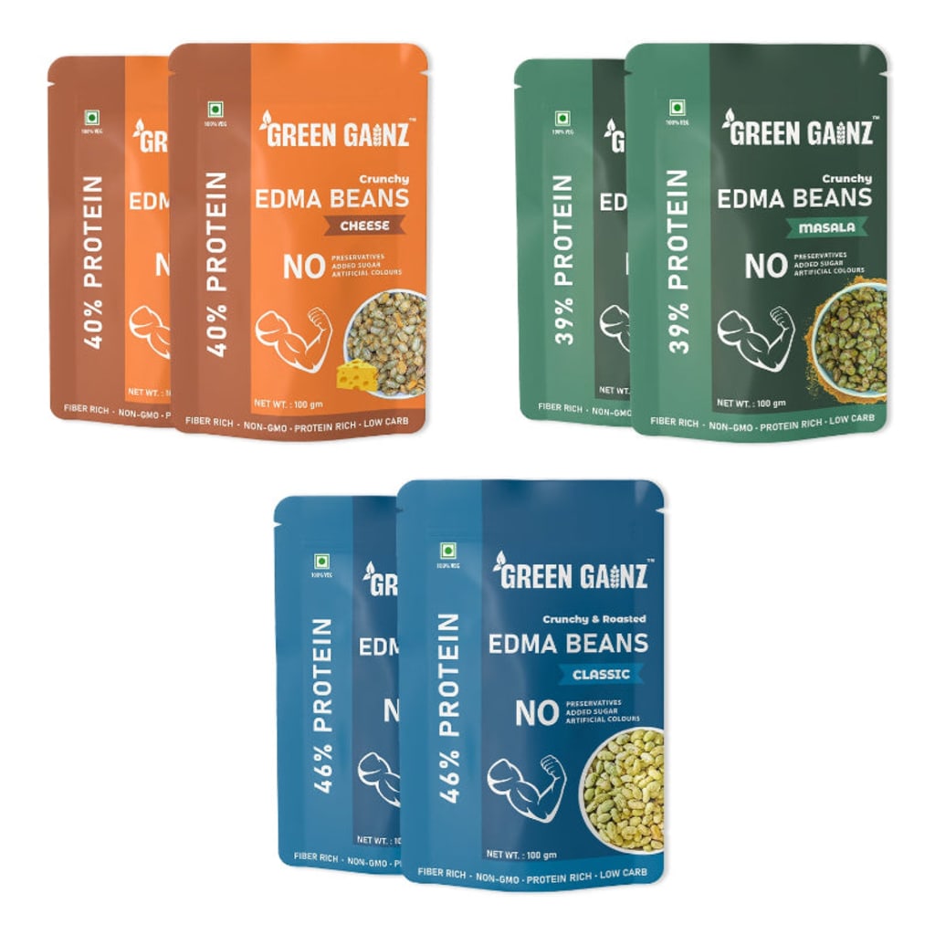 Assorted Flavours, Pack of 3 - Protein-Rich Edamame Beans