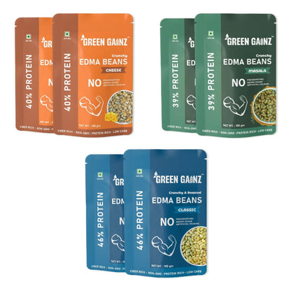 Assorted Flavours, Pack of 3 - Protein-Rich Edamame Beans